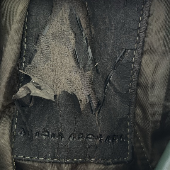 Army green leather jacket GUC - Picture 3 of 6